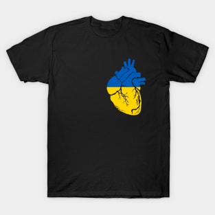 Ukranian flag heart T-Shirt